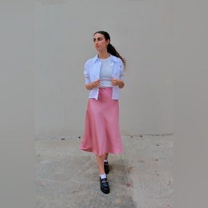 Pink Midi Slip skirt